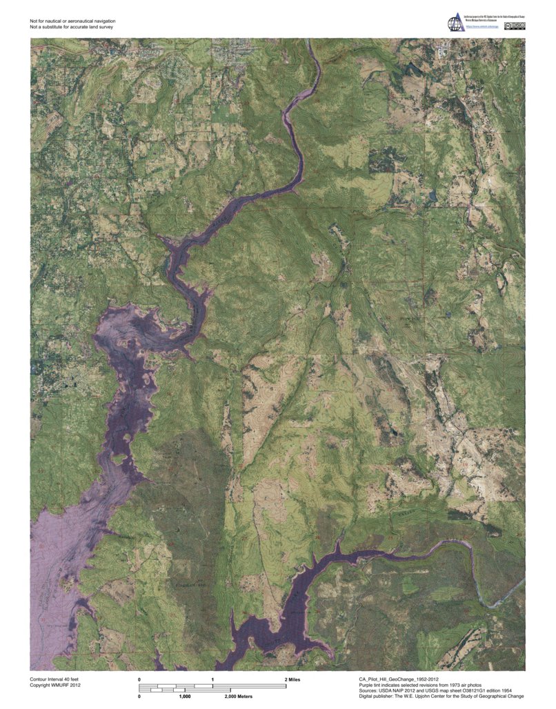 CA-Pilot Hill: GeoChange 1952-2012 Map by Western Michigan University ...