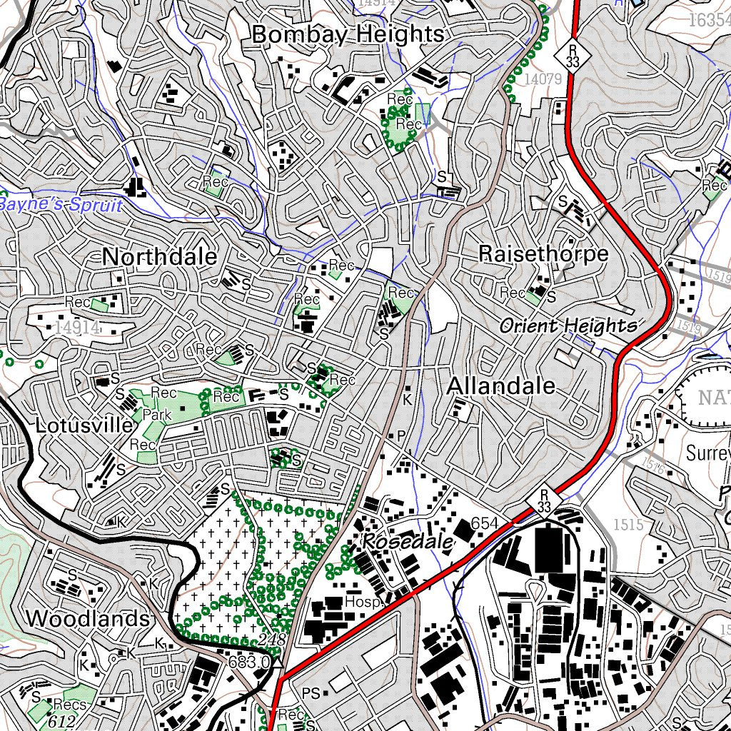 2930cb Pietermaritzburg Map By Chief Directorate National Geo Spatial