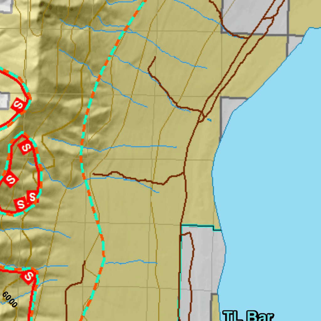 Box Elder, PilotMtn Nevada Utah Elk Hunting Unit Map with Land