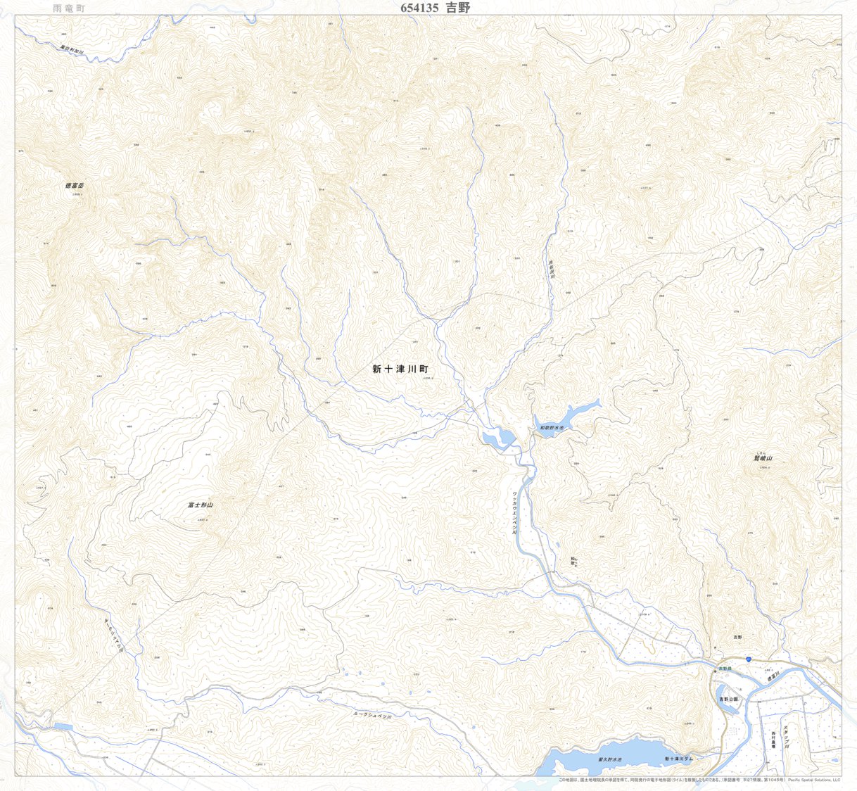 654135 吉野 （よしの Yoshino）, 地形図 Map by Pacific Spatial Solutions, Inc ...