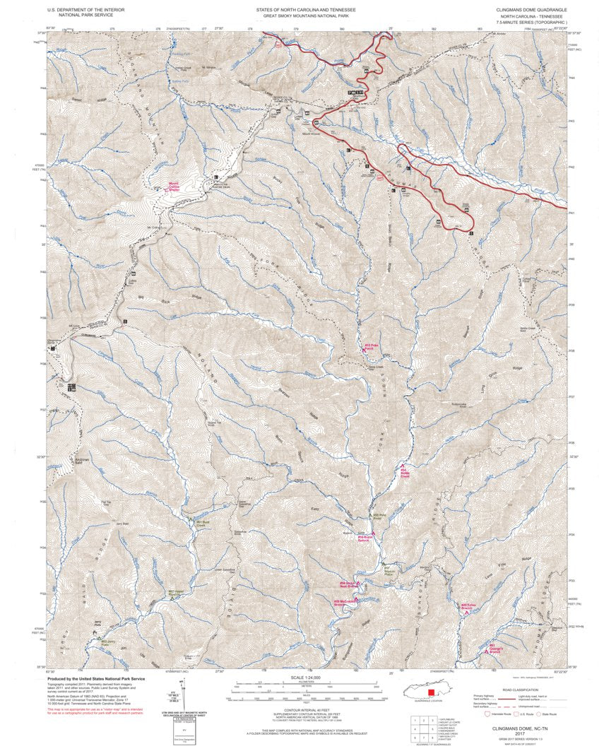 tennessee mountains map