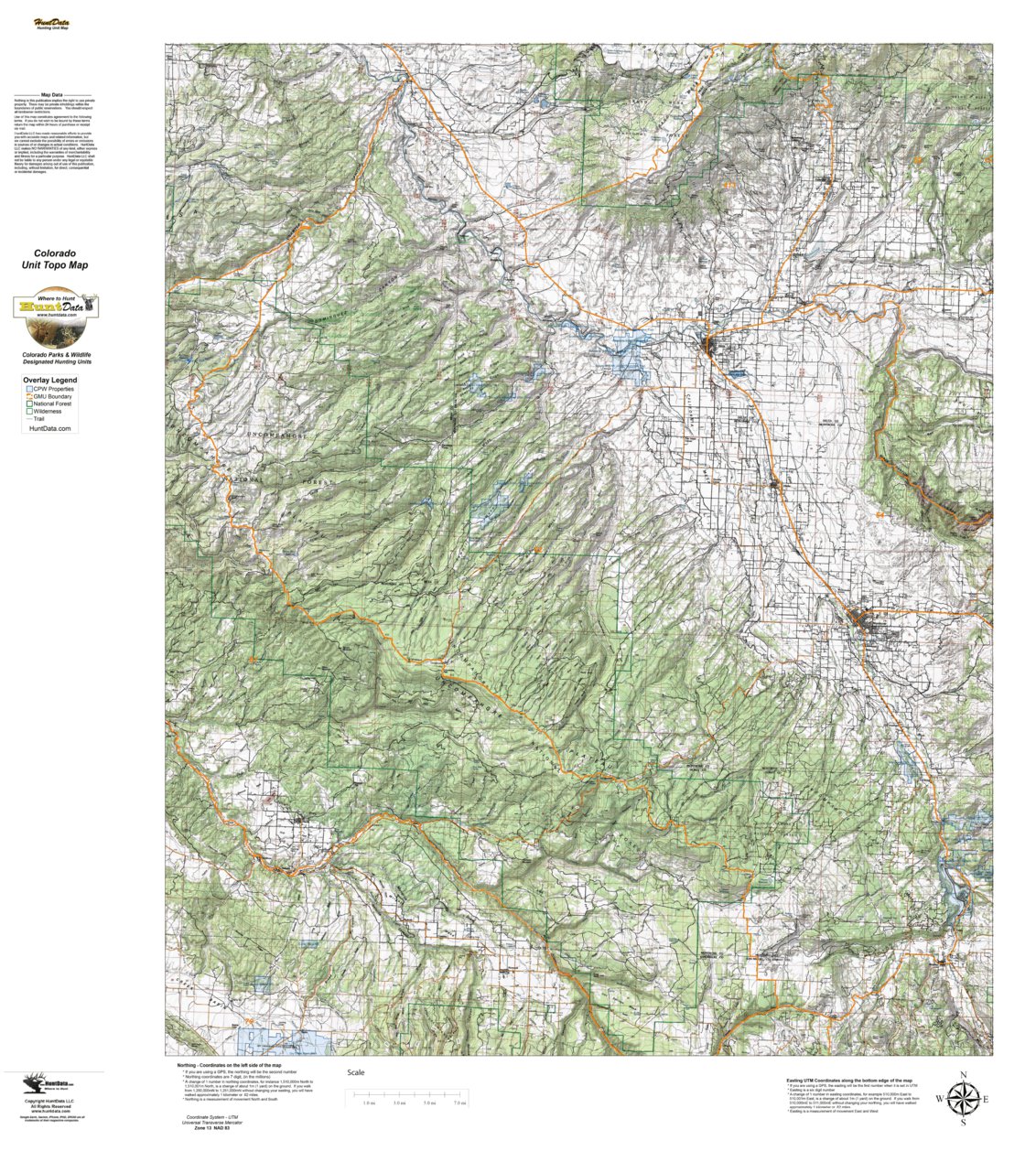 Huntdata Colorado Unit 62 Topo Map By Huntdata Llc Avenza Maps 7719