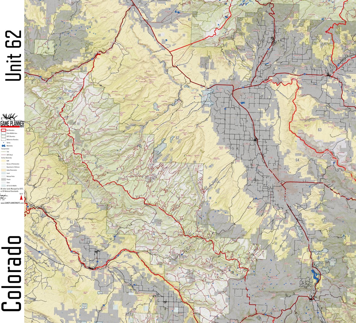 Colorado Unit 62 Map By Game Planner Maps Avenza Maps 7456