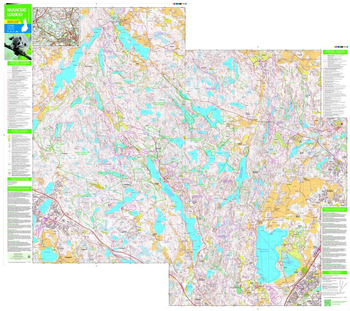 Nuuksio Luukki 1:15 000 map by Tapio Palvelut Oy / Karttakeskus - Avenza  Maps | Avenza Maps