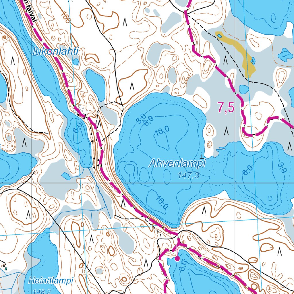 Petkeljärven kansallispuisto 1:25 000 map by Tapio Palvelut Oy /  Karttakeskus - Avenza Maps | Avenza Maps