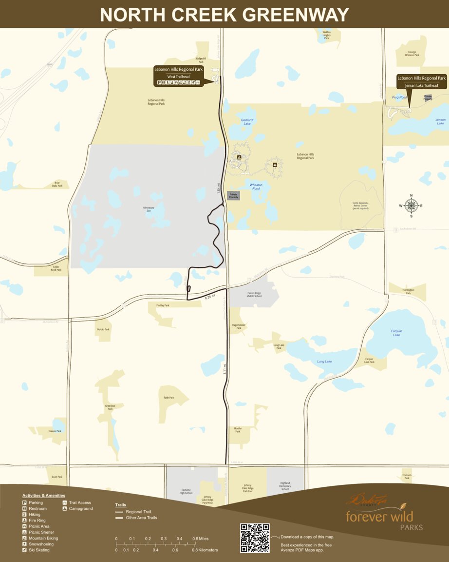 North Creek Greenway Map By Dakota County Minnesota Avenza Maps 7601