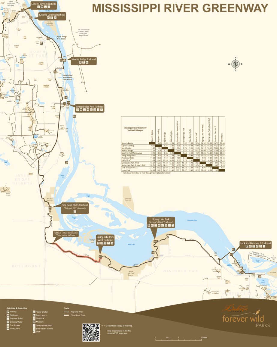 Mississippi River Greenway Map By Dakota County Minnesota Avenza Maps 1996