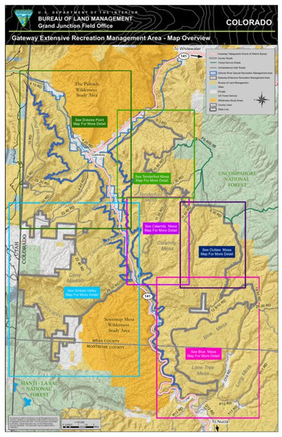 Gateway Extensive Recreation Management Area Map Overview Map Map By Bureau Of Land Management 7579