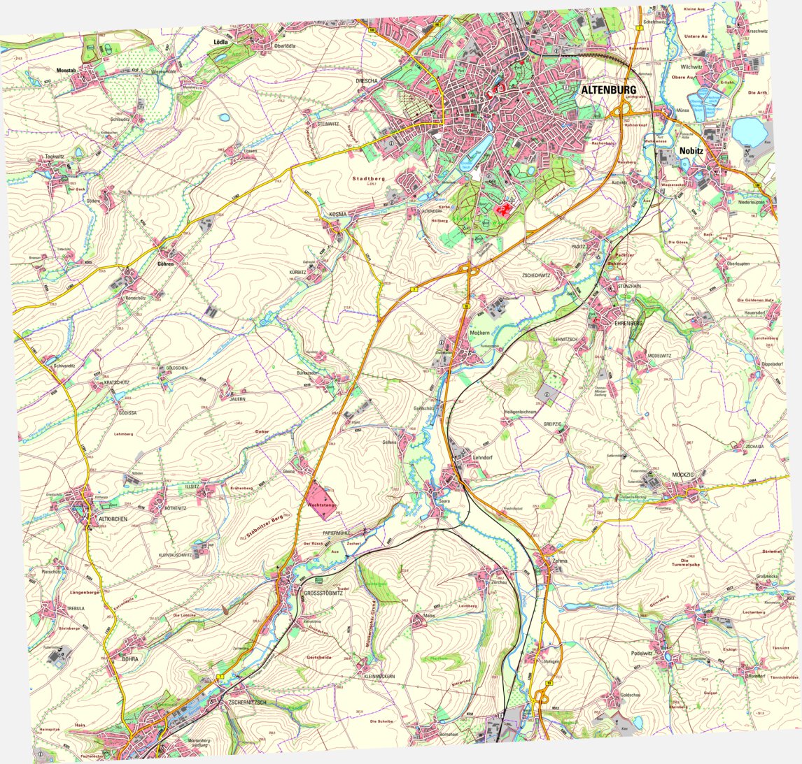 Altenburg [5040] Map by Thuringer Landesamt Fur Bodenmanagement Und ...