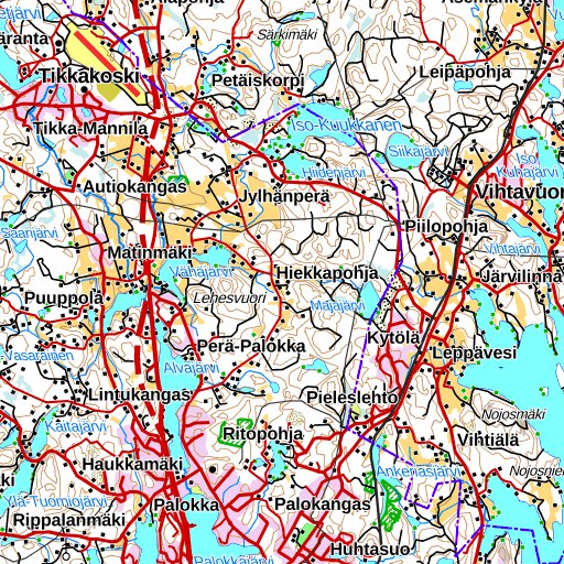 Jyväskylä 1:250 000 (N4R) map by MaanMittausLaitos - Avenza Maps | Avenza  Maps