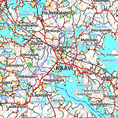 Kuopio 1:250 000 (P5L) map by MaanMittausLaitos - Avenza Maps | Avenza Maps