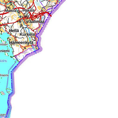 Hamina 1:250 000 (L5L) map by MaanMittausLaitos - Avenza Maps | Avenza Maps