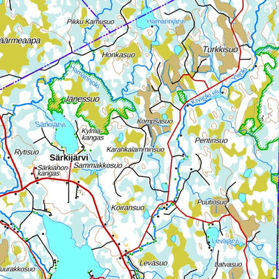 Ranua 1:250 000 (S4R) map by MaanMittausLaitos - Avenza Maps | Avenza Maps