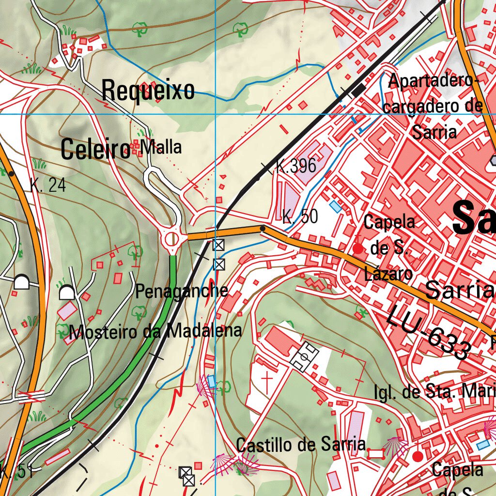 Sarria (0124-1) map by Instituto Geografico Nacional de Espana - Avenza ...