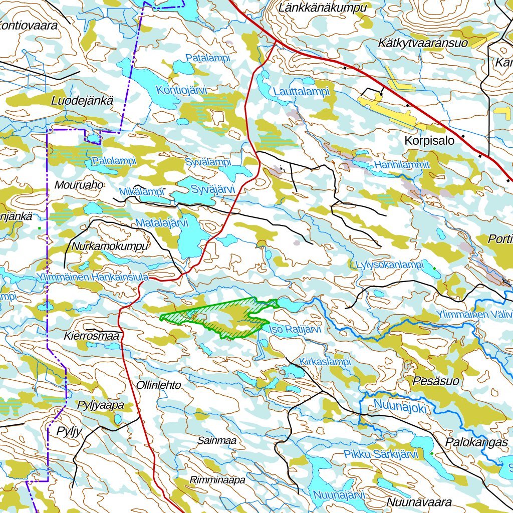 Maaninkavaara 1:100 000 (T51R) map by MaanMittausLaitos - Avenza Maps |  Avenza Maps