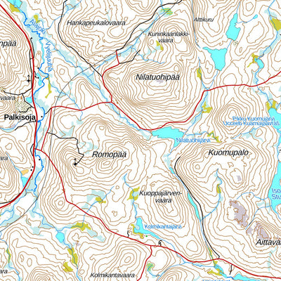 Ivalo 1:100 000 (V52L) map by MaanMittausLaitos - Avenza Maps | Avenza Maps