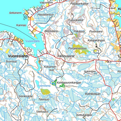 Kajaani 1:100 000 (Q52L) map by MaanMittausLaitos - Avenza Maps | Avenza  Maps