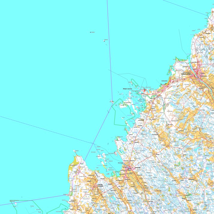 Kalajoki 1:100 000 (Q42L) map by MaanMittausLaitos - Avenza Maps | Avenza  Maps