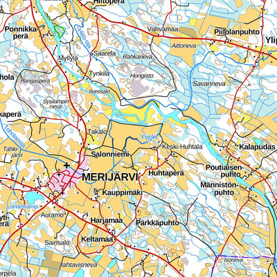 Ylivieska 1:100 000 (Q42R) map by MaanMittausLaitos - Avenza Maps | Avenza  Maps