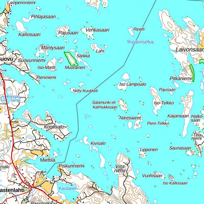 Kuopio 1:100 000 (P51L) map by MaanMittausLaitos - Avenza Maps | Avenza Maps