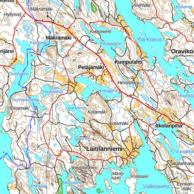 Leppävirta 1:100 000 (N52L) map by MaanMittausLaitos - Avenza Maps | Avenza  Maps