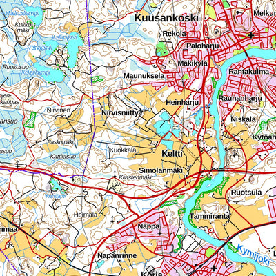 Kouvola 1:100 000 (L44R) map by MaanMittausLaitos - Avenza Maps | Avenza  Maps