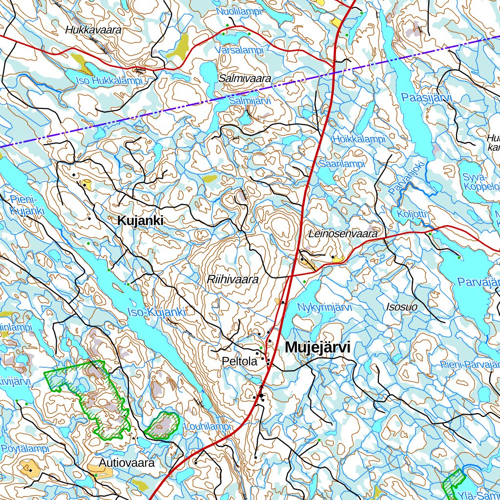 Nurmes 1:100 000 (Q53L) map by MaanMittausLaitos - Avenza Maps | Avenza Maps