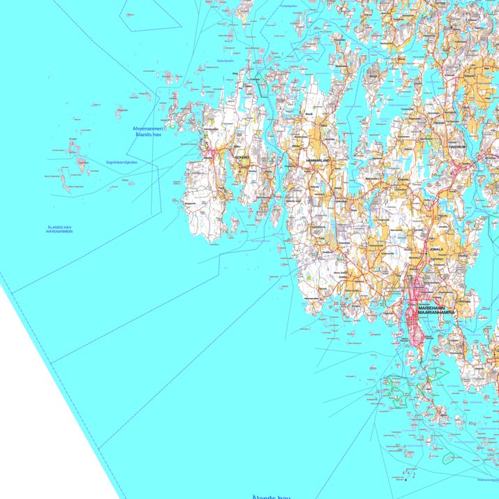 Hammarland 1:100 000 (L23R) map by MaanMittausLaitos - Avenza Maps | Avenza  Maps