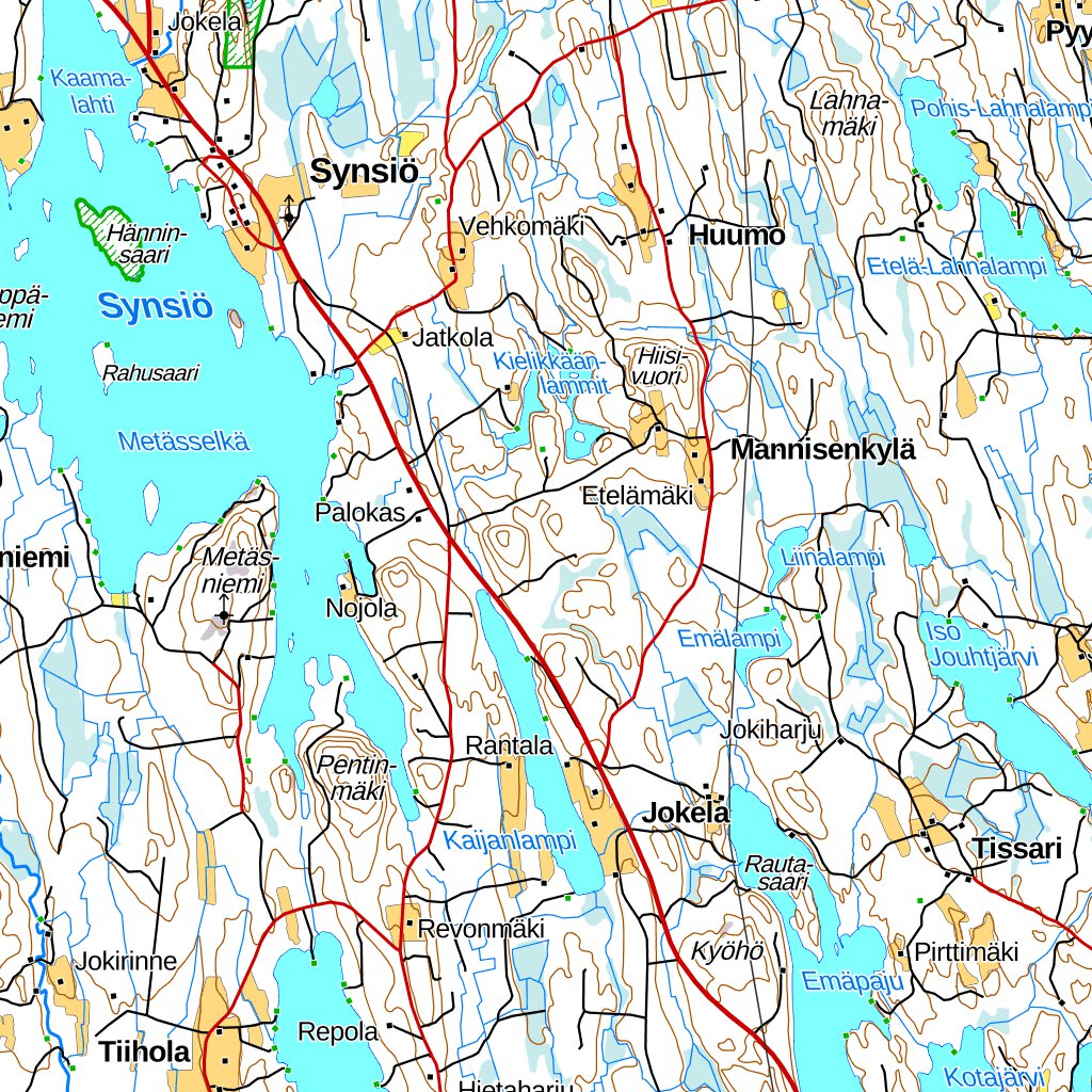 Kangasniemi 1:100 000 (N43R) map by MaanMittausLaitos - Avenza Maps |  Avenza Maps