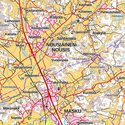 Mynämäki 1:100 000 (L34L) map by MaanMittausLaitos - Avenza Maps | Avenza  Maps