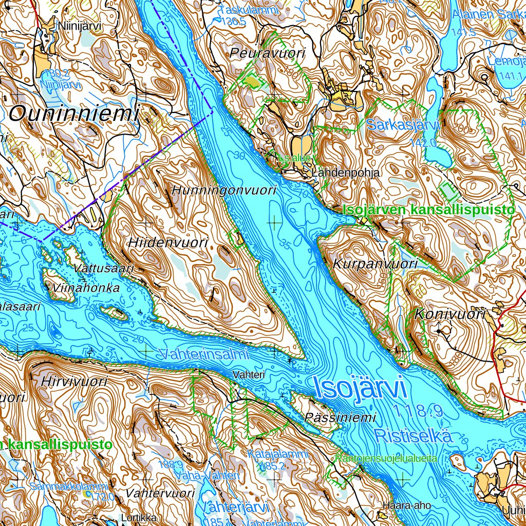 Orivesi 1:50 000 (M424) map by MaanMittausLaitos - Avenza Maps | Avenza Maps