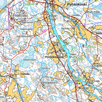 Oulainen 1:50 000 (Q424) map by MaanMittausLaitos - Avenza Maps | Avenza  Maps