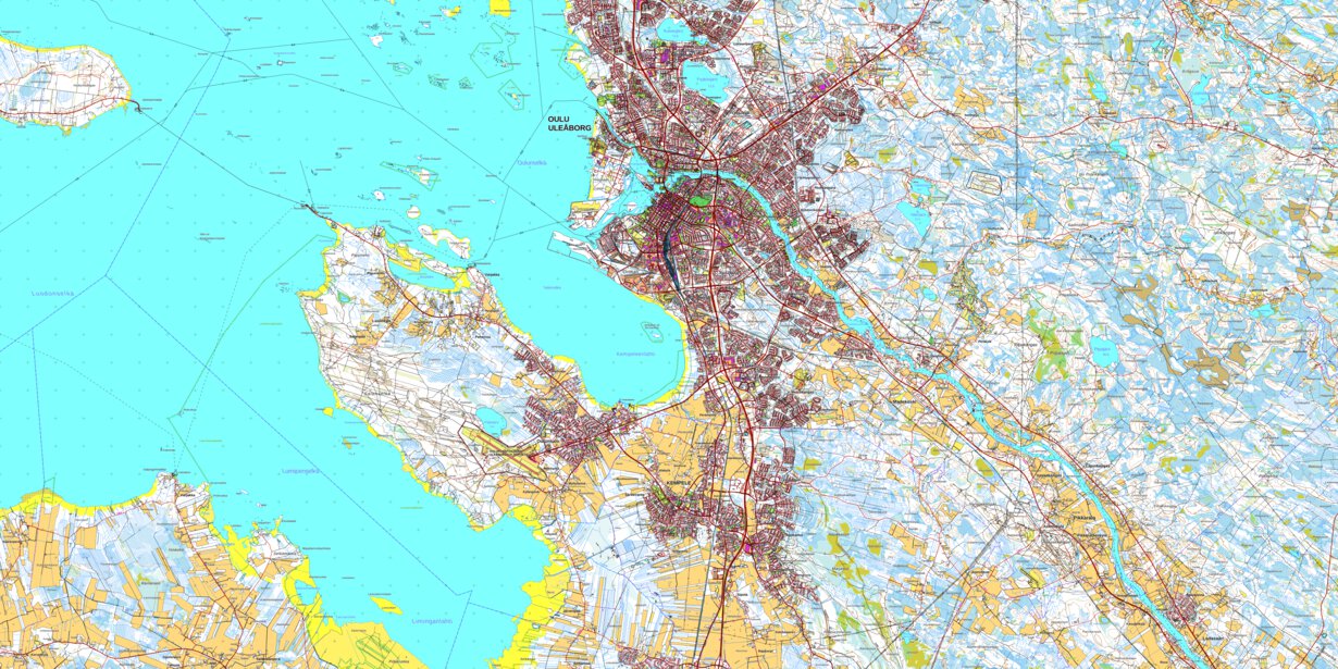 Oulu 1:50 000 (R441) map by MaanMittausLaitos - Avenza Maps | Avenza Maps