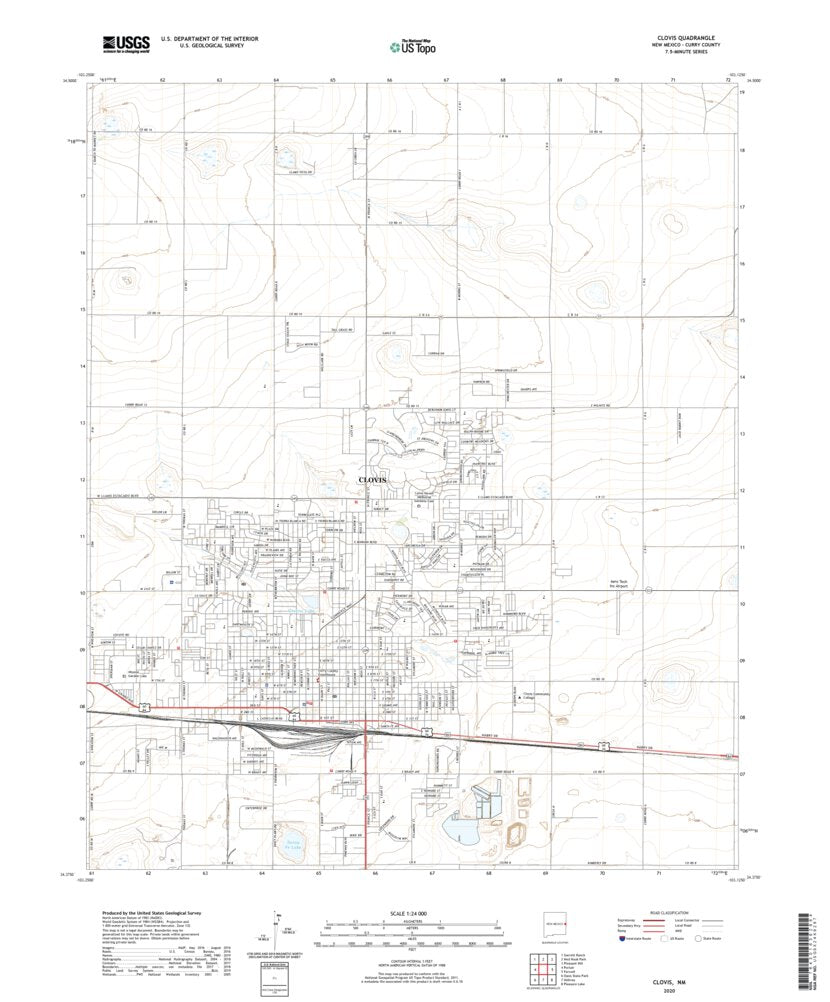 Clovis, NM (2020, 24000Scale) Map by United States Geological Survey