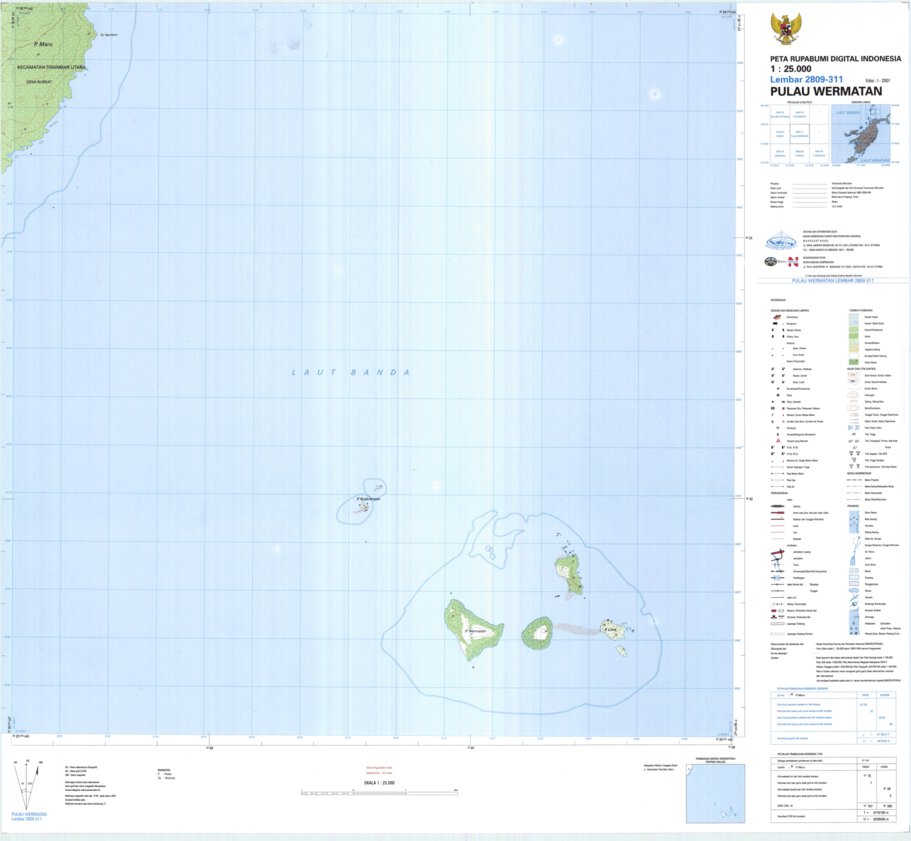Pulau Wermatan (2809-311) map by Badan Informasi Geospasial | Avenza Maps