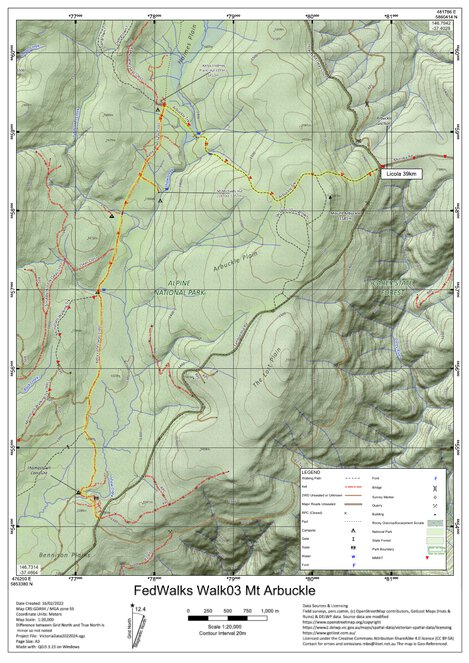 Fedwalks 2021 Walk03 Mt Arbuckle Map By Martin Norris Avenza Maps Avenza Maps 