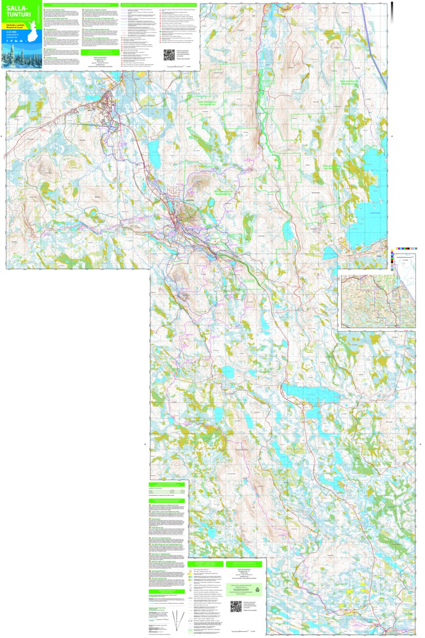 Sallatunturi 1:25 000 map by Tapio Palvelut Oy / Karttakeskus - Avenza Maps  | Avenza Maps