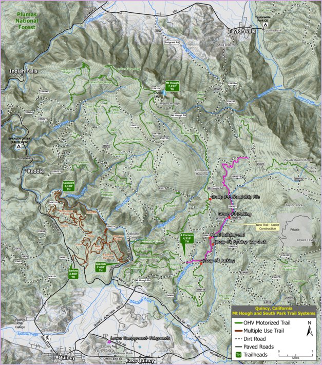 Mt Hough Trail Map and Workplan map by Sierra Buttes Trail Stewardship ...