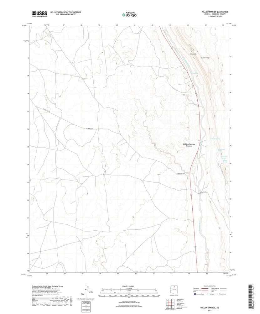 Willow Springs Az 2021 24000 Scale Map By United States Geological Survey Avenza Maps 2818