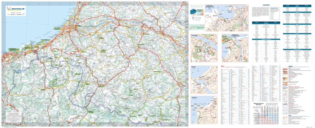 Carte Routiere Touristique Pays Basque Map By Michelin Avenza Maps Avenza Maps 0028