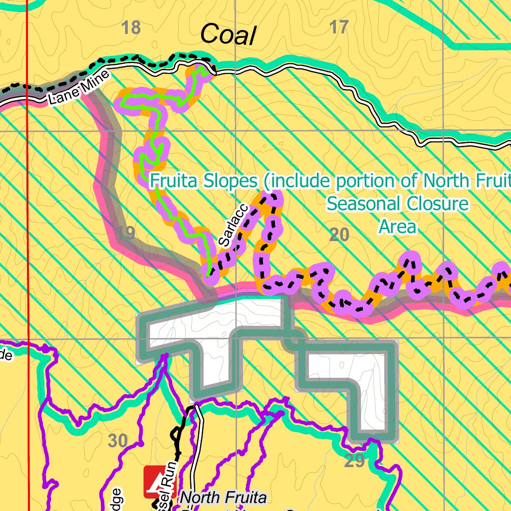 Blm Co Gjfo Travel Management Map 7 North Fruita Desert Map By Bureau Of Land Management 2297