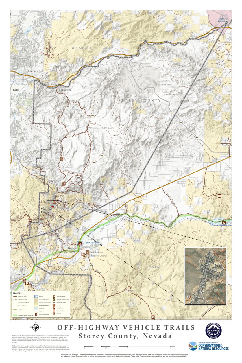 Storey County Ohv Trails Map By Nevada Department Of Conservation And Natural Resources Avenza 4766