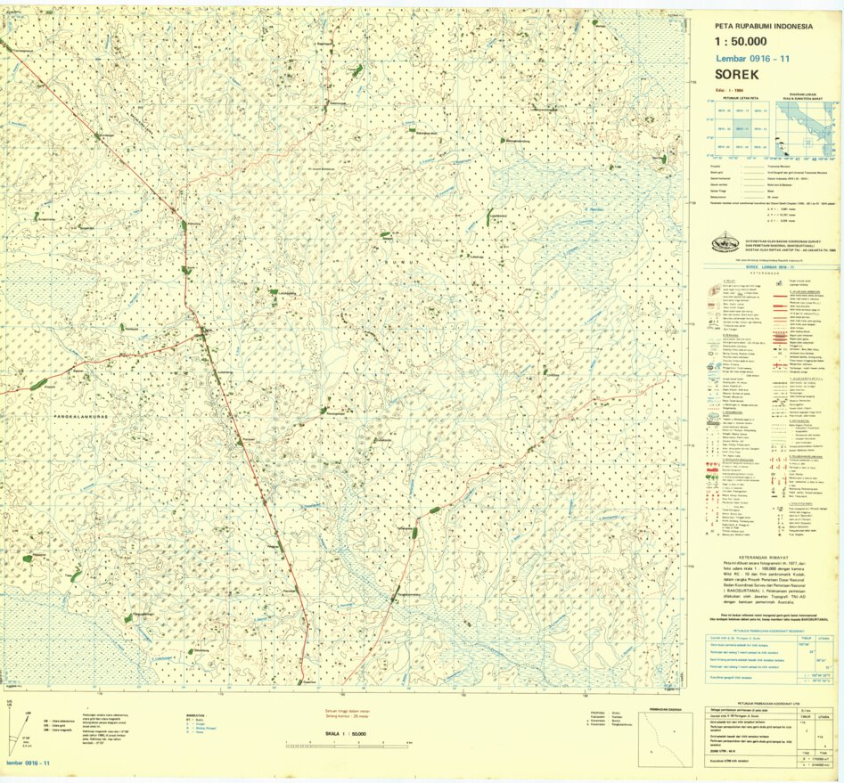 Sorek (0916-11) map by Badan Informasi Geospasial | Avenza Maps
