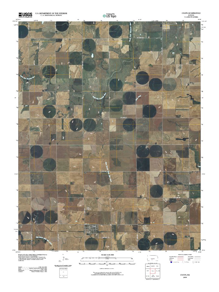 Coats Ks 2009 24000 Scale Map By United States Geological Survey 8848