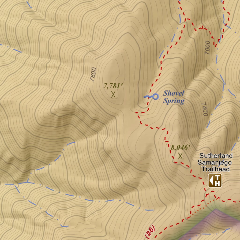 Mount Lemmon Arizona 75 Minute Topographic Map Color Hillshade Map By Apogee Mapping Inc 1646