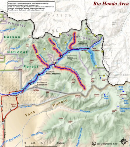 Rio Hondo River, New Mexico Map by Bell Geographic | Avenza Maps