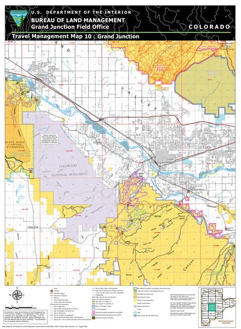 Blm Co Gjfo Travel Management Map Bundle Map By Bureau Of Land Management Colorado Avenza 8929