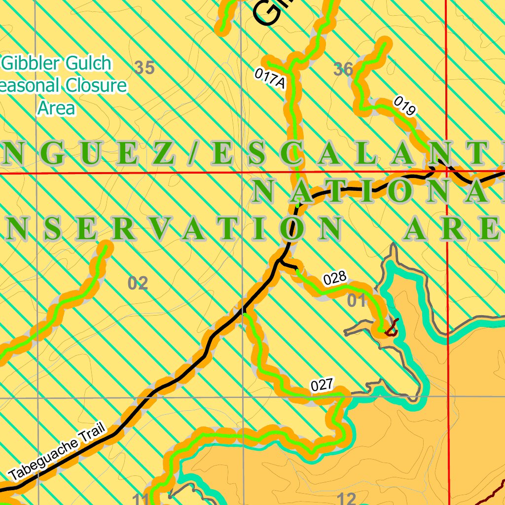 Blm Co Gjfo Travel Management Map 13 Unaweep Map By Bureau Of Land Management Colorado 1272