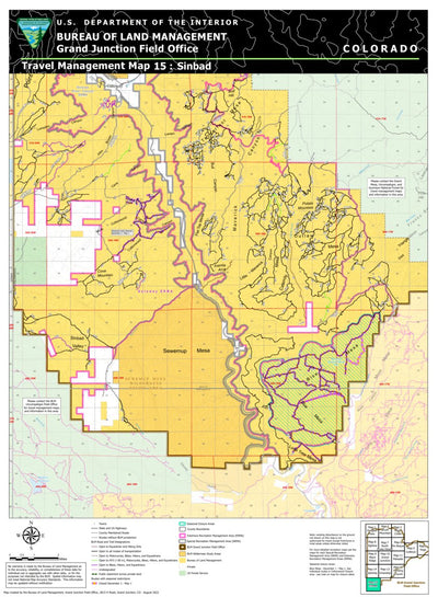 Blm Co Gjfo Travel Management Map 15 Sinbad Map By Bureau Of Land Management Colorado Avenza 4003