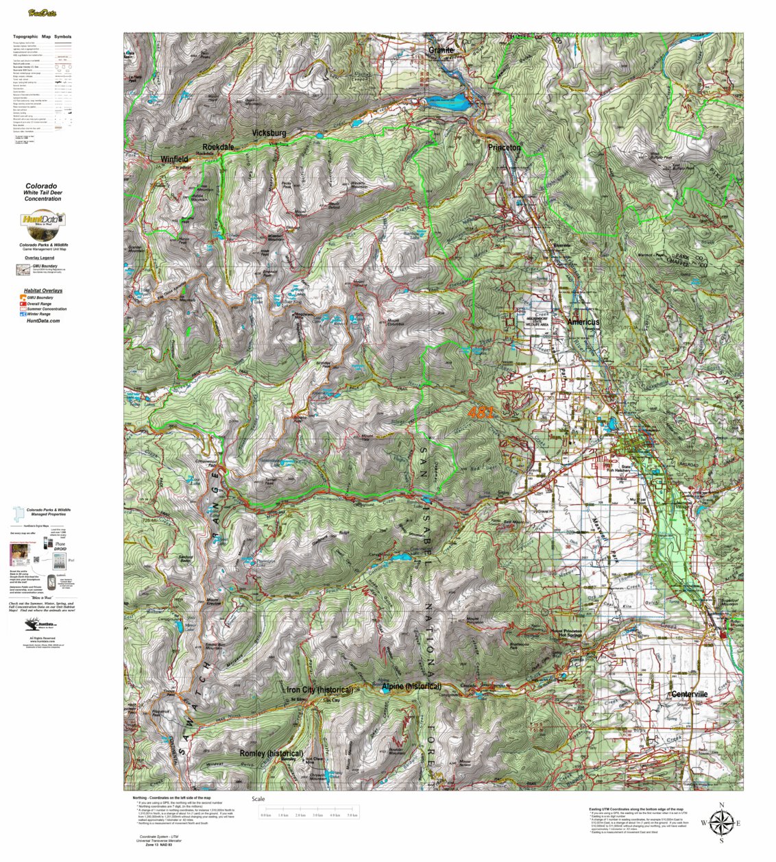 CO_481_White_Tail_Deer_Habitat map by Colorado HuntData LLC - Avenza Maps